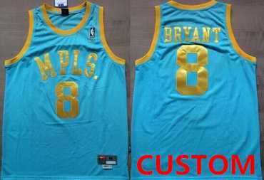 Men & Youth Customized Los Angeles Lakers MPLS Blue Swingman Throwback Jersey